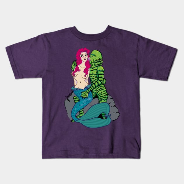 Lagoon Lovers Kids T-Shirt by SophieJewel